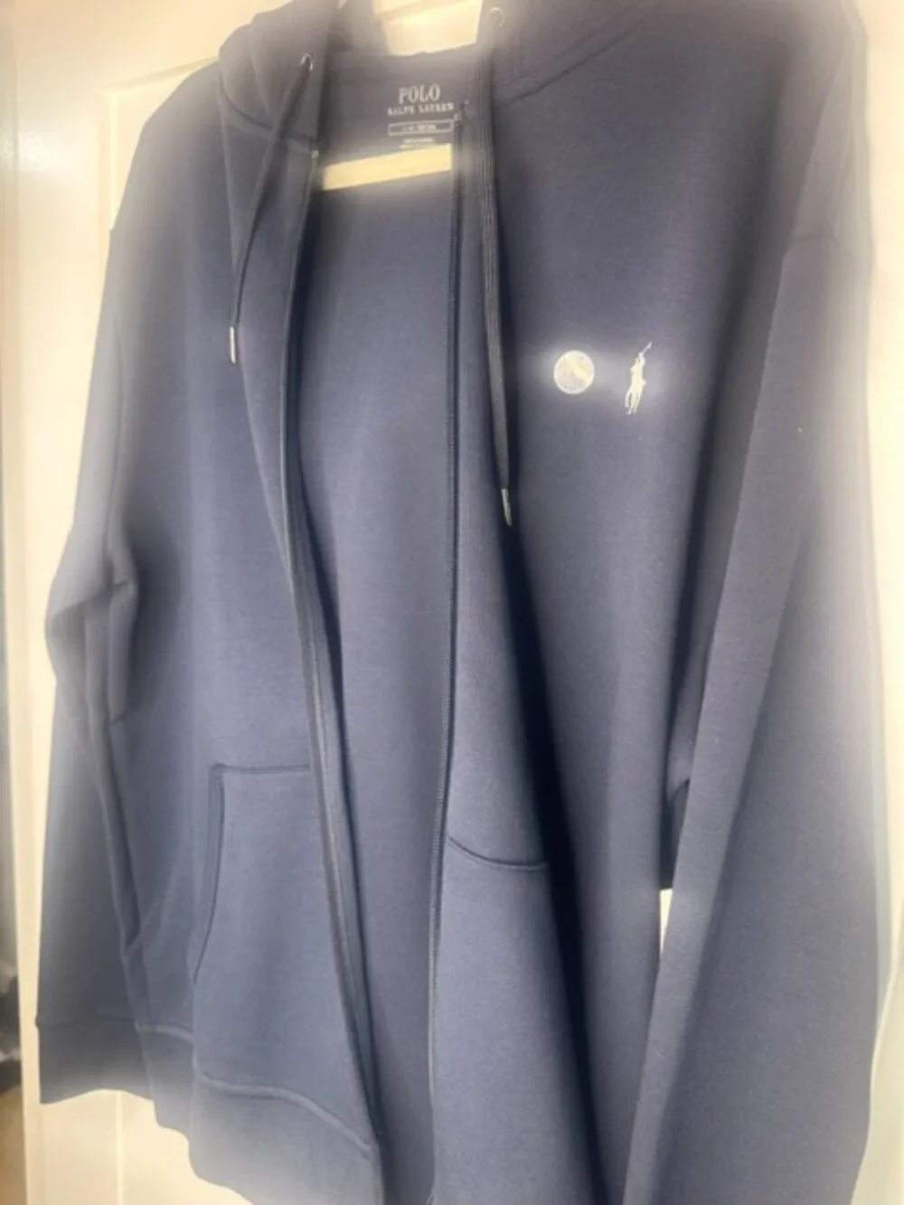 Polo Ralph Lauren Men's Navy Full Zip Hoodie Pullover Pony Logo NWT Size Large